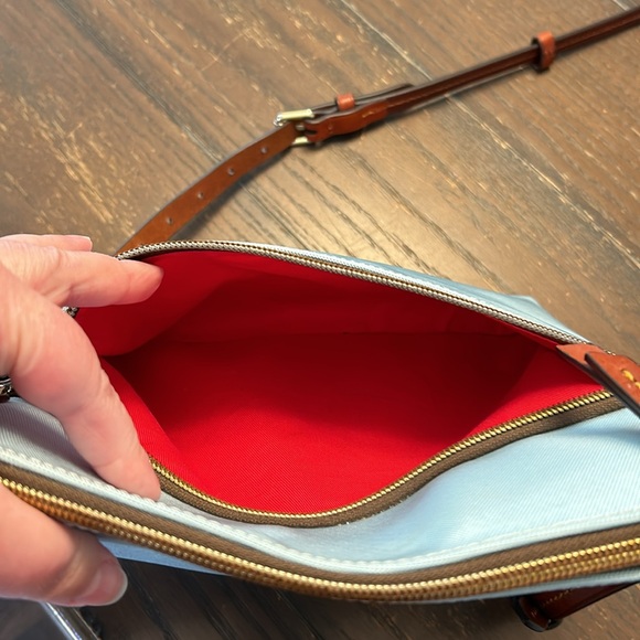 Dooney & Bourke Nylon Crossbody.  Pale Blue. - Picture 7 of 11